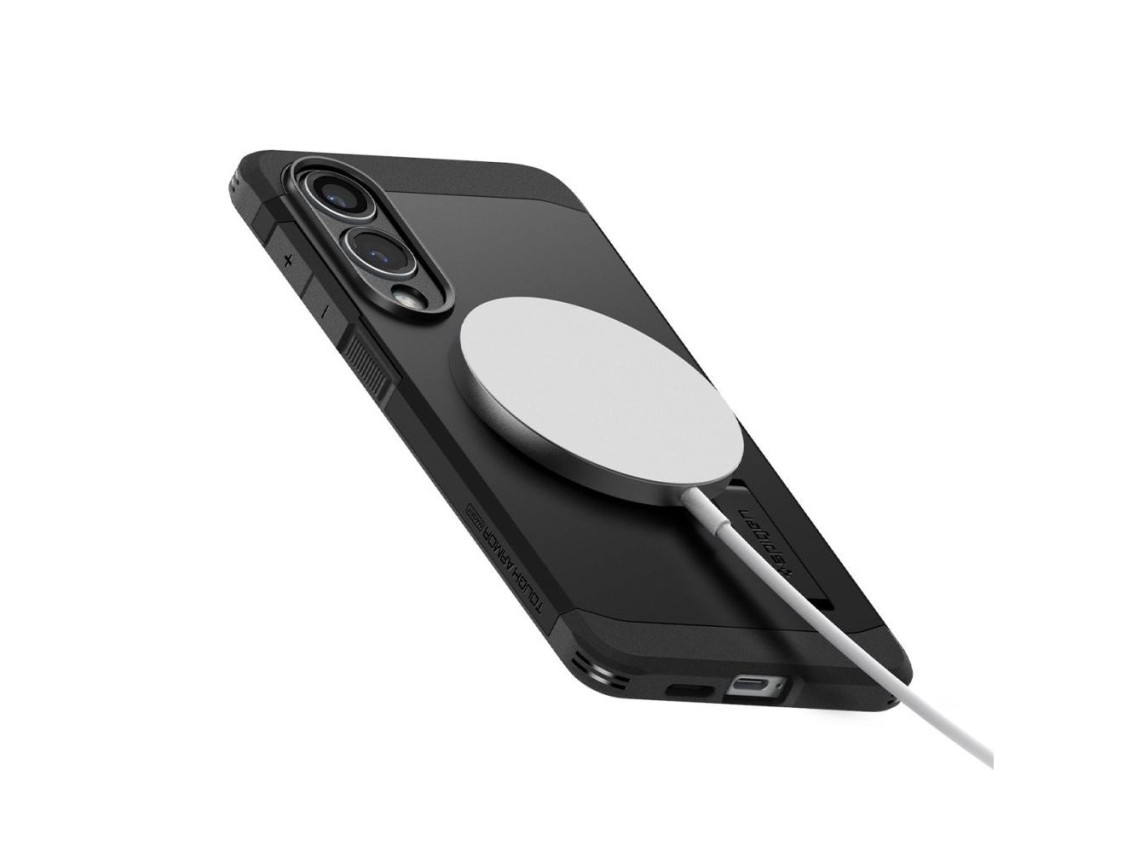 Funda Spigen Tough Armor MagSafe para Samsung Galaxy S25 Edge - negra
