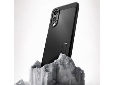 Funda Spigen Tough Armor MagSafe para Samsung Galaxy S25 Edge - negra