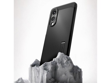 Funda Spigen Tough Armor MagSafe para Samsung Galaxy S25 Edge - negra