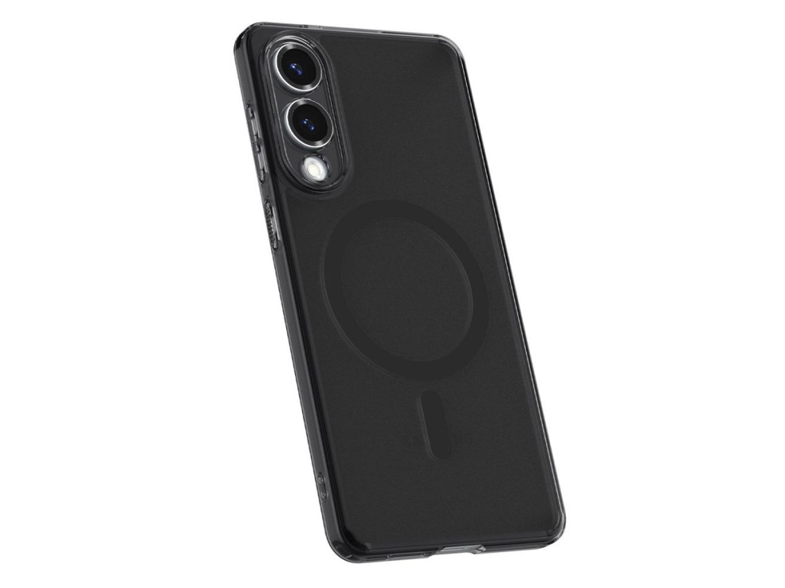 Funda Spigen Ultra Hybrid Mag Case con MagSafe para Samsung Galaxy S25 Edge - Negro translúcido