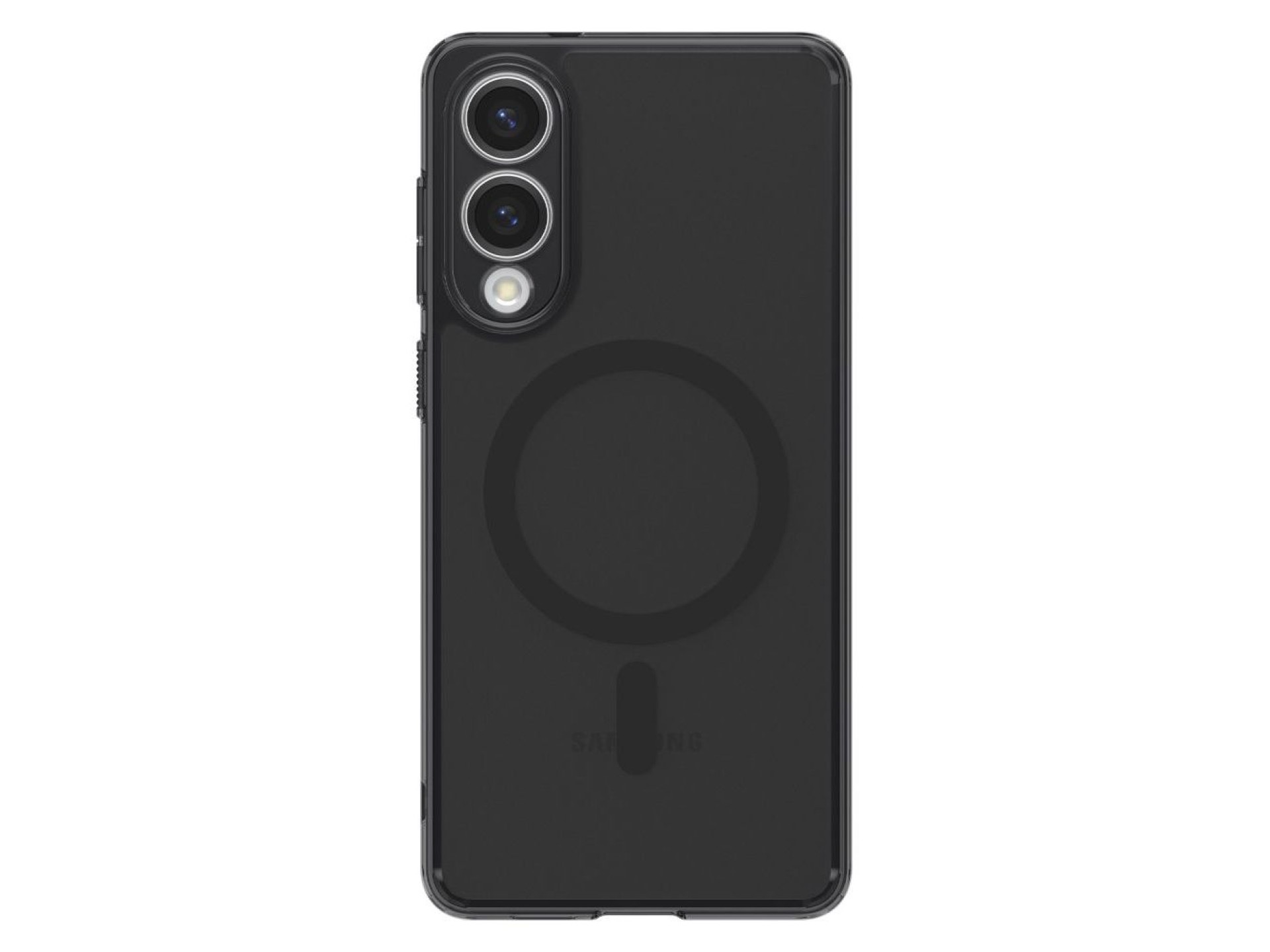 Funda Spigen Ultra Hybrid Mag Case con MagSafe para Samsung Galaxy S25 Edge - Negro translúcido