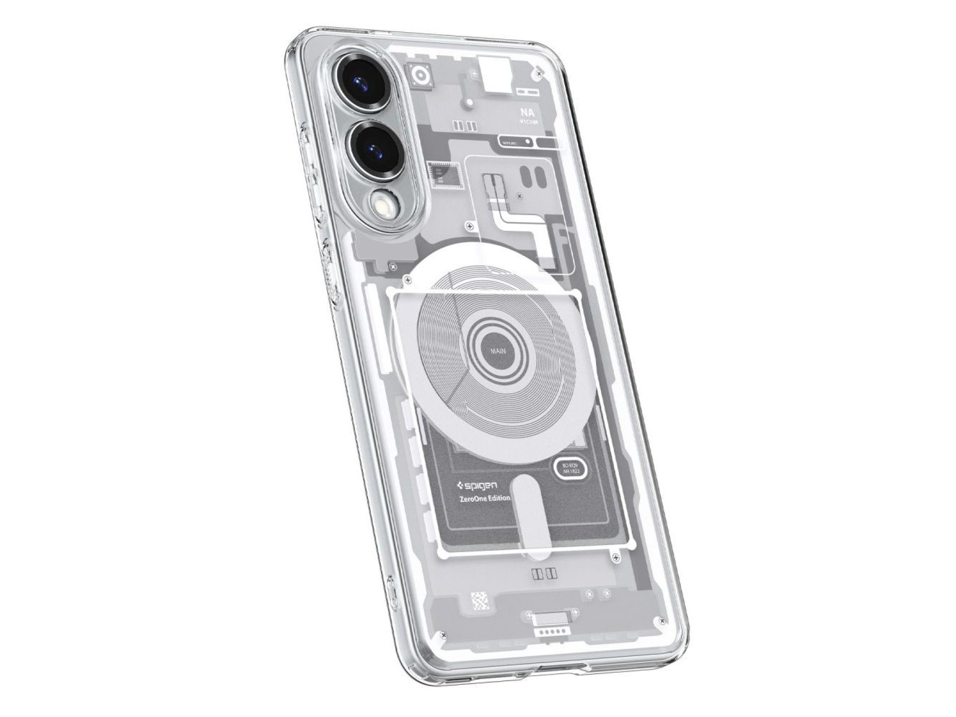 Capa Spigen Ultra Hybrid Mag com MagSafe para Samsung Galaxy S25 Edge com impressão - Branca