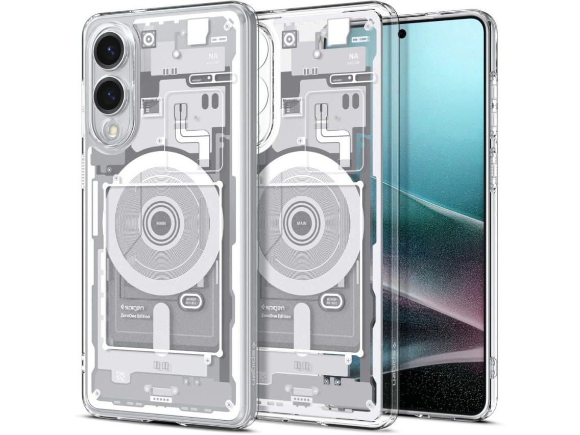 Capa Spigen Ultra Hybrid Mag com MagSafe para Samsung Galaxy S25 Edge com impressão - Branca