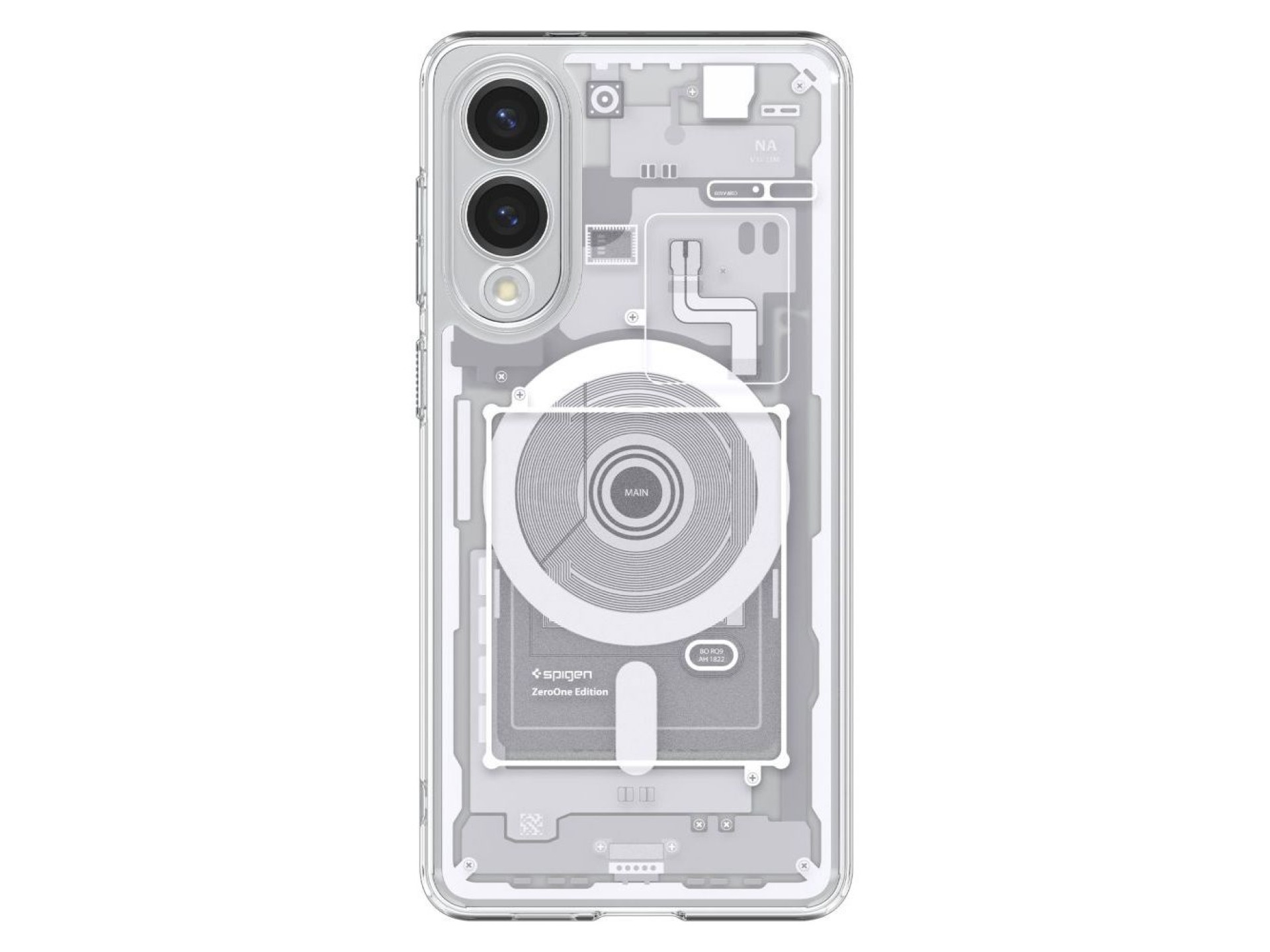 Capa Spigen Ultra Hybrid Mag com MagSafe para Samsung Galaxy S25 Edge com impressão - Branca