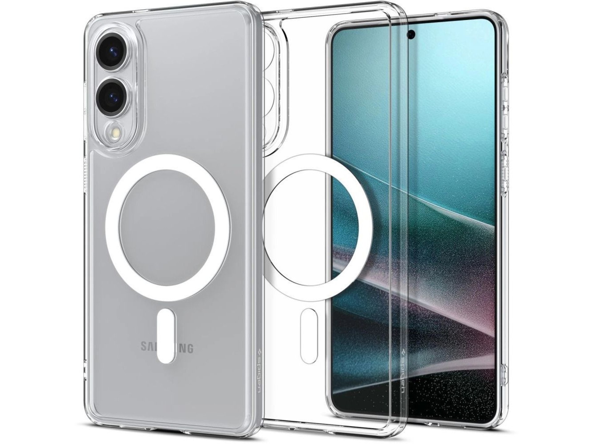 Capa Spigen Ultra Hybrid Mag com MagSafe para Samsung Galaxy S25 Edge - Transparente
