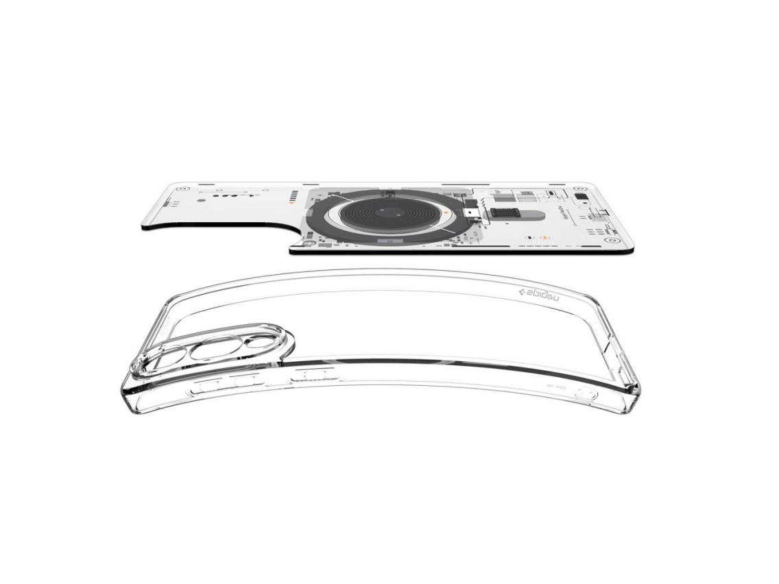 Spigen Ultra Hybrid Mag Case with MagSafe for Samsung Galaxy S25 Edge with Print - Transparent