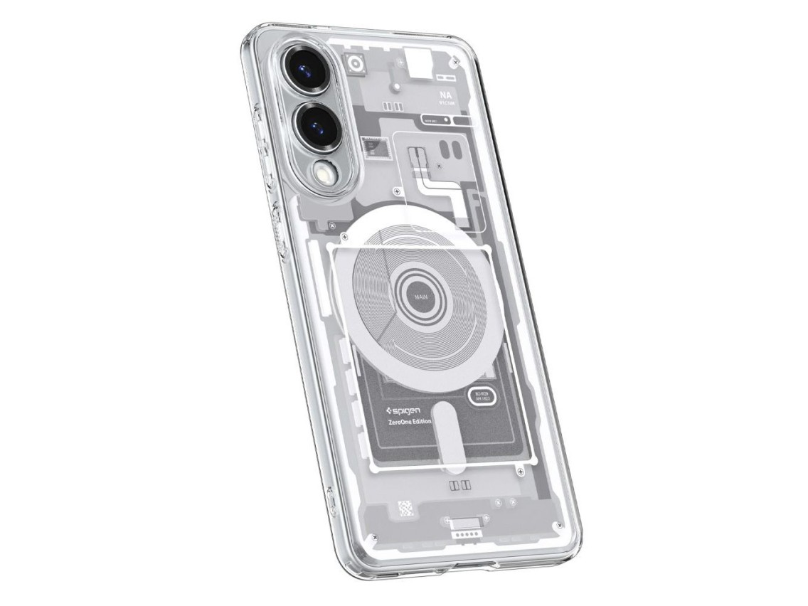 Capa Spigen Ultra Hybrid Mag com MagSafe para Samsung Galaxy S25 Edge com impressão - Branca