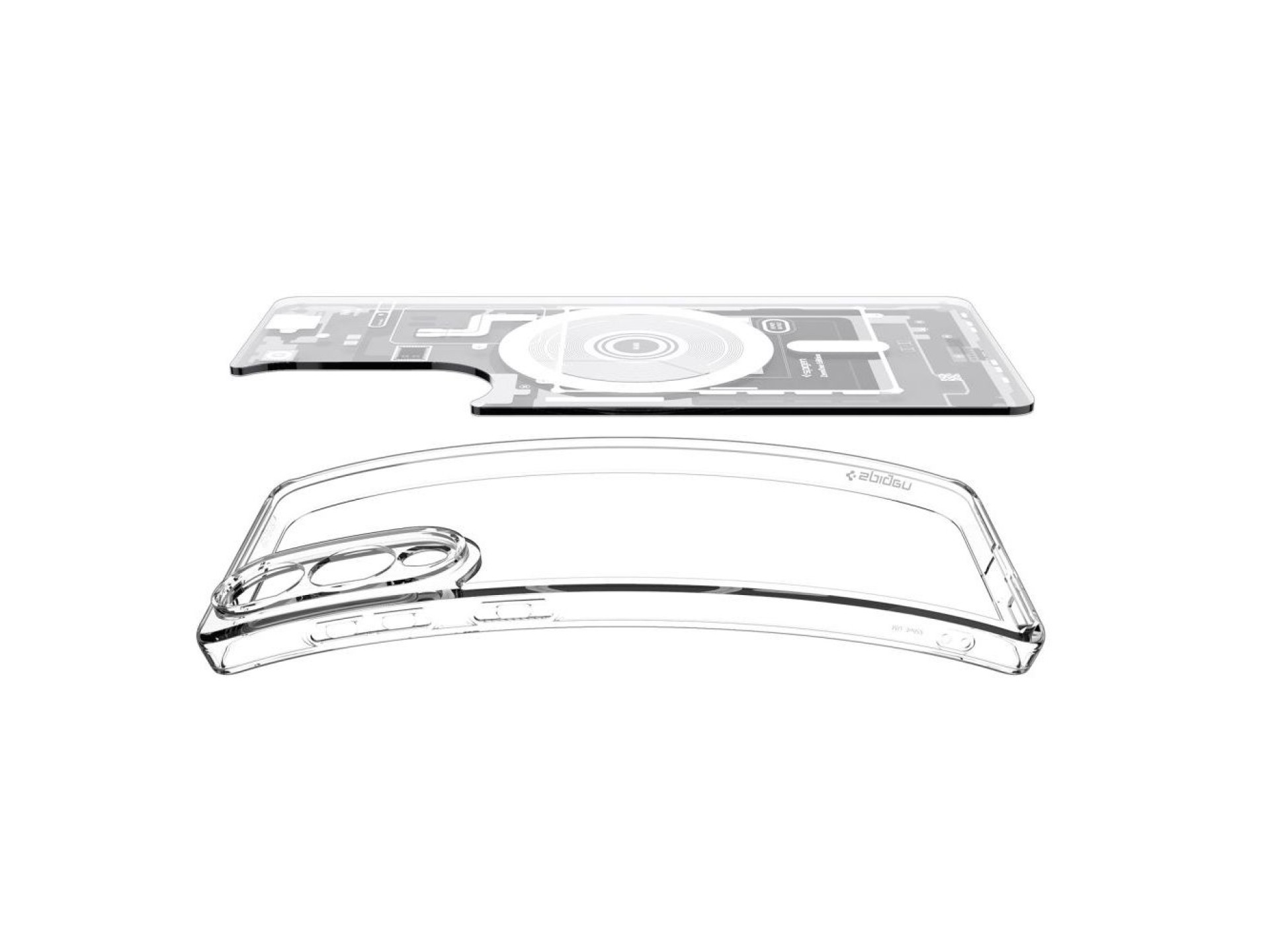 Capa Spigen Ultra Hybrid Mag com MagSafe para Samsung Galaxy S25 Edge com impressão - Branca