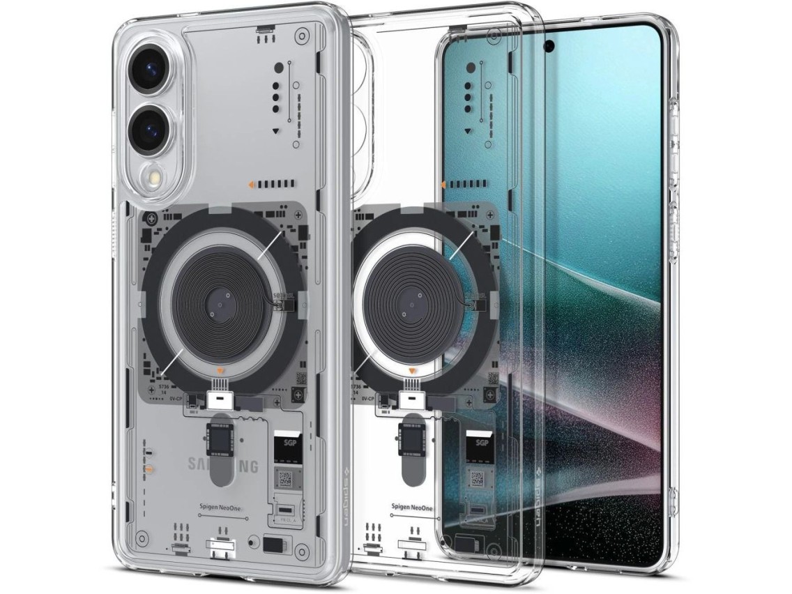 Spigen Ultra Hybrid Mag Case with MagSafe for Samsung Galaxy S25 Edge with Print - Transparent