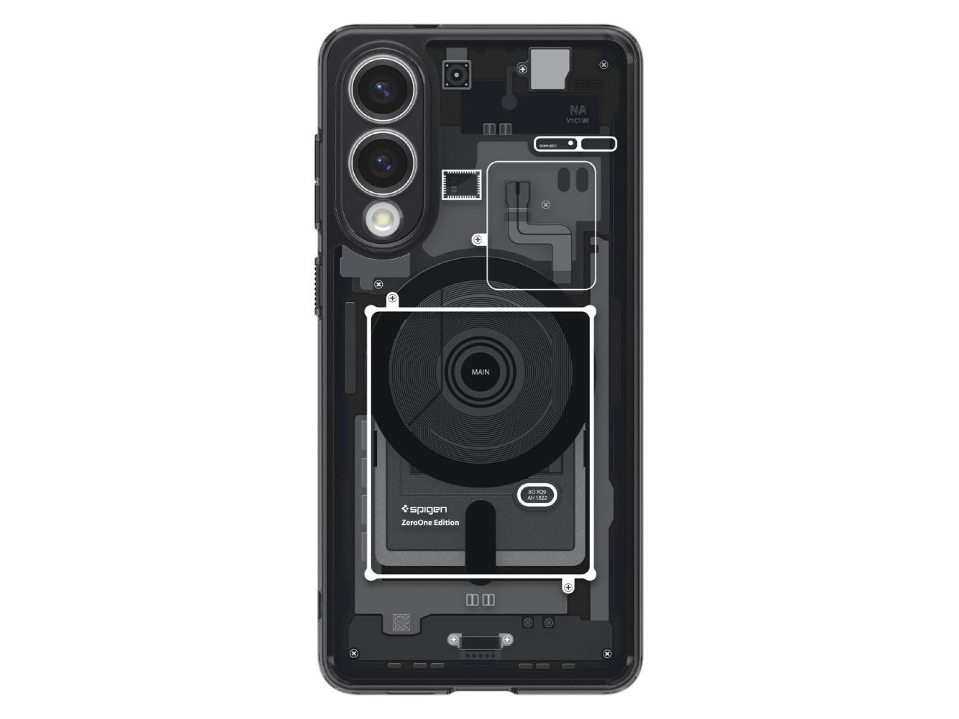 Funda Spigen Ultra Hybrid Mag Case con MagSafe para Samsung Galaxy S25 Edge con estampado - Negra