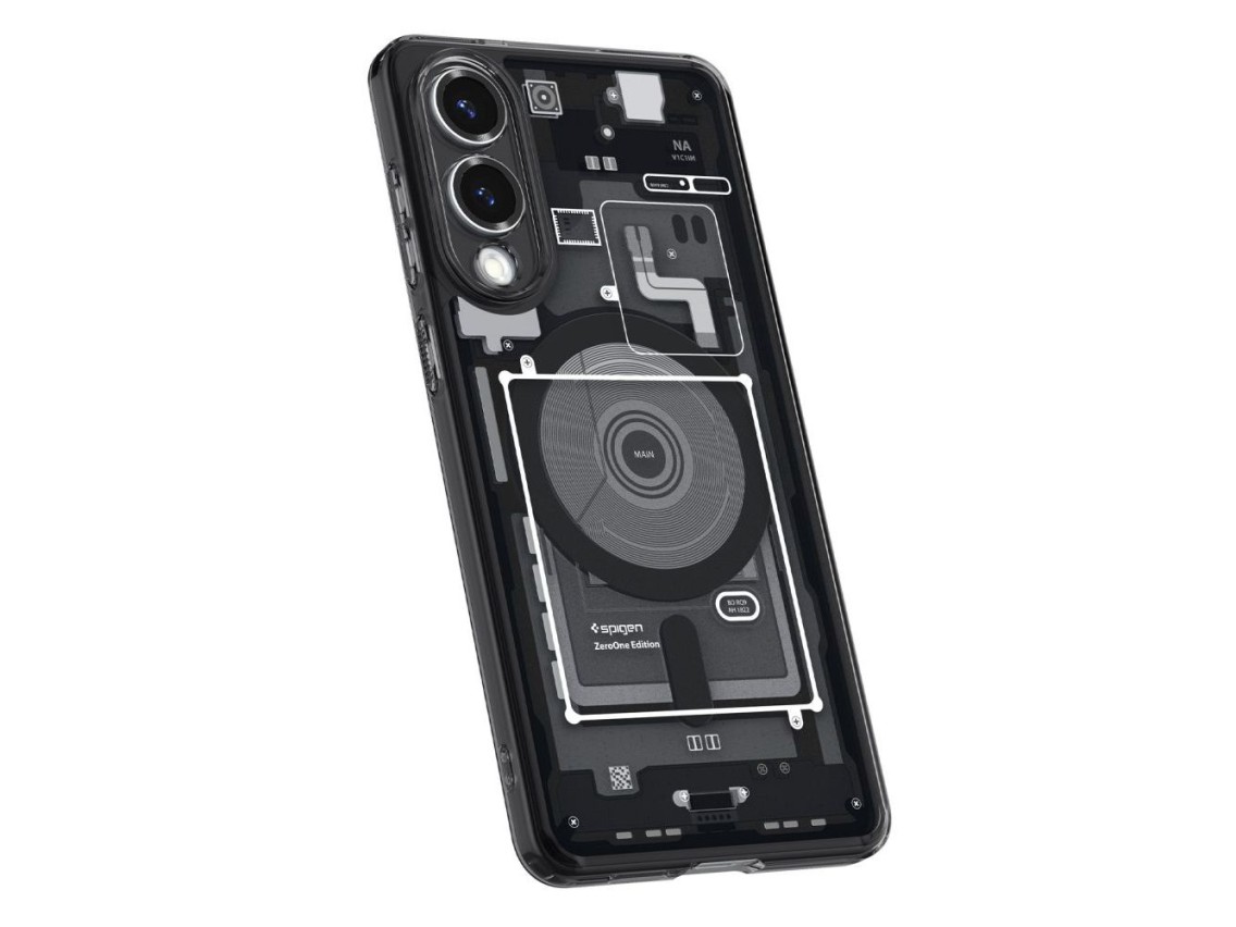 Funda Spigen Ultra Hybrid Mag Case con MagSafe para Samsung Galaxy S25 Edge con estampado - Negra