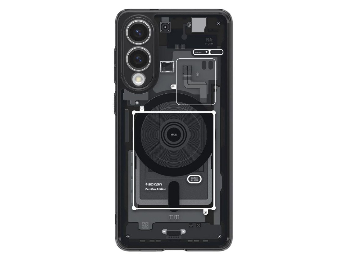 Funda Spigen Ultra Hybrid Mag Case con MagSafe para Samsung Galaxy S25 Edge con estampado - Negra
