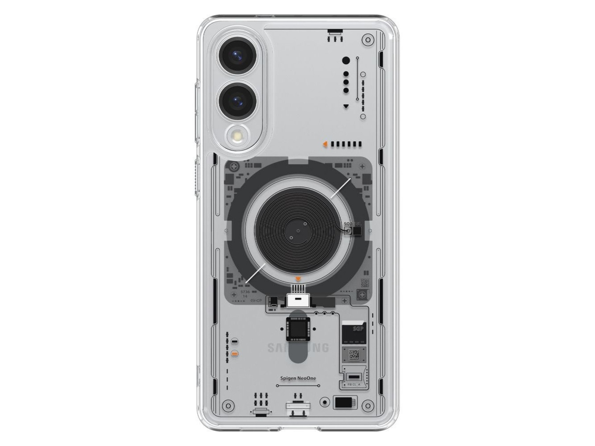 Spigen Ultra Hybrid Mag Case with MagSafe for Samsung Galaxy S25 Edge with Print - Transparent