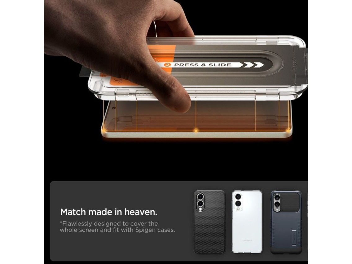 Protector de pantalla de vidrio templado Spigen Glas.TR "Ez Fit" Pro para Samsung Galaxy S25 Edge