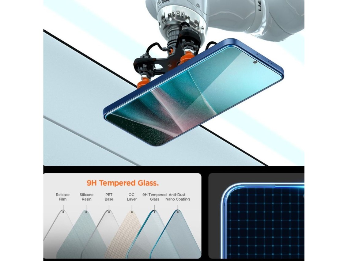 Protector de pantalla de vidrio templado Spigen Glas.TR "Ez Fit" Pro para Samsung Galaxy S25 Edge