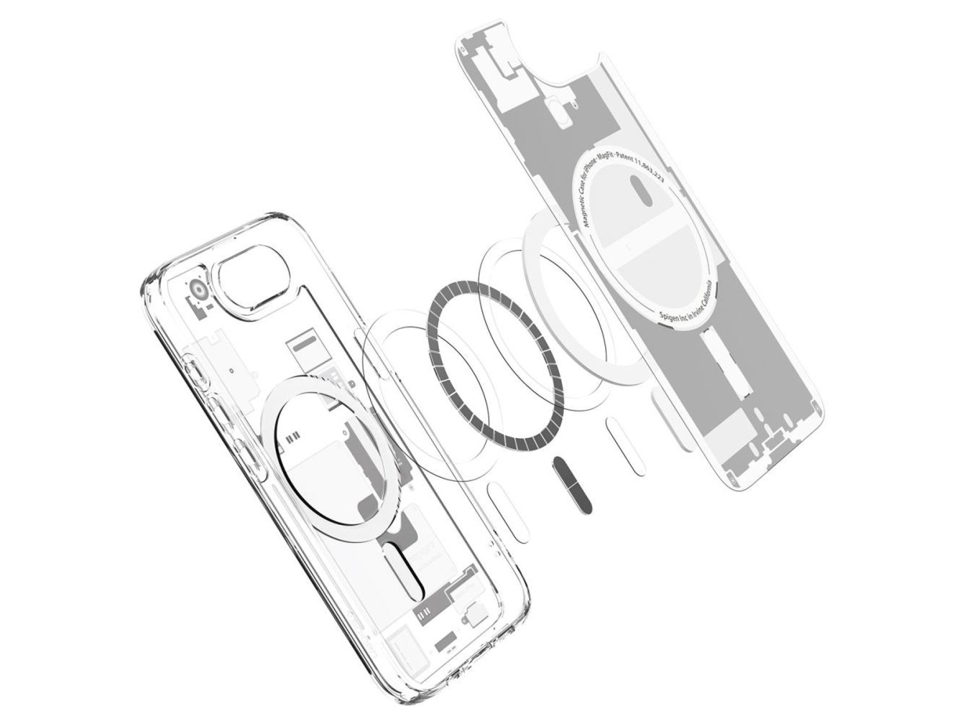 Capa Spigen Ultra Hybrid MagSafe para iPhone 16e / 17e Zero One - Branca