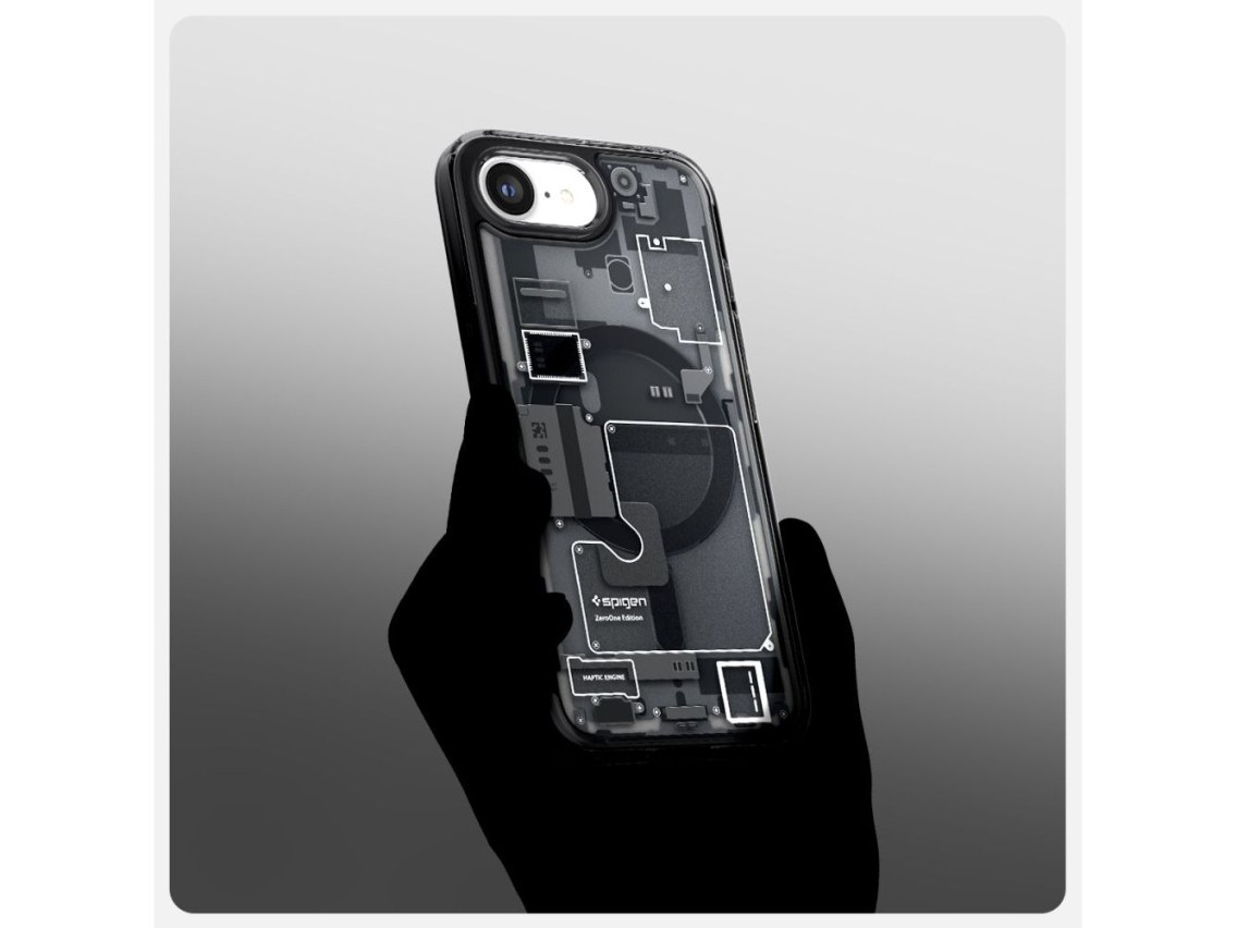 Funda Spigen Ultra Hybrid MagSafe para iPhone 16e / 17e Zero One - Negra
