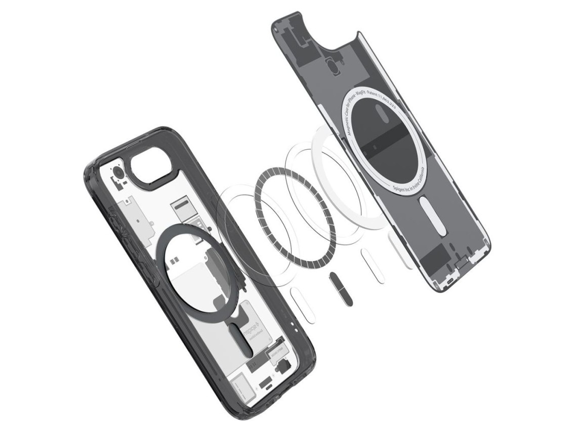 Funda Spigen Ultra Hybrid MagSafe para iPhone 16e / 17e Zero One - Negra