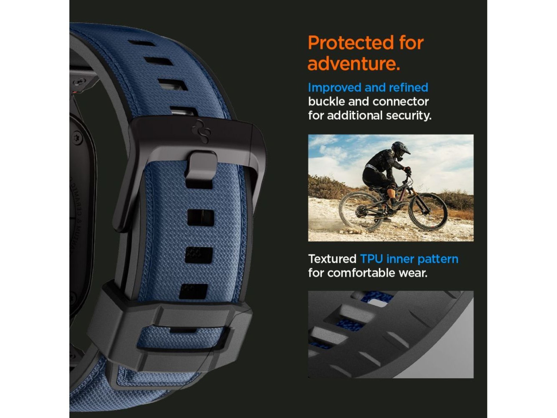 Correa Spigen DuraPro Armor para Apple Watch de 44/45/46/49 mm - Azul marino