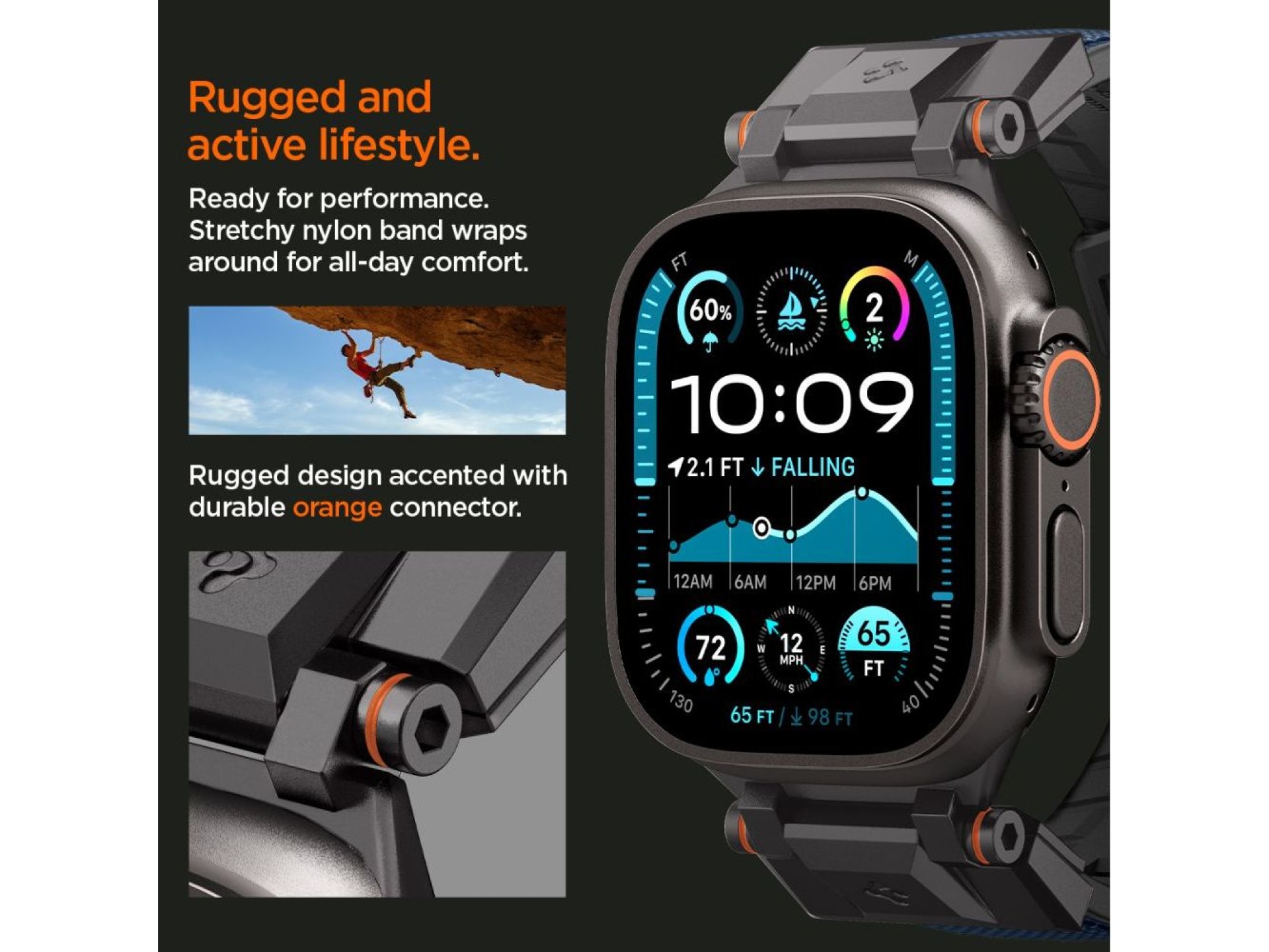 Correa Spigen DuraPro Armor para Apple Watch de 44/45/46/49 mm - Azul marino
