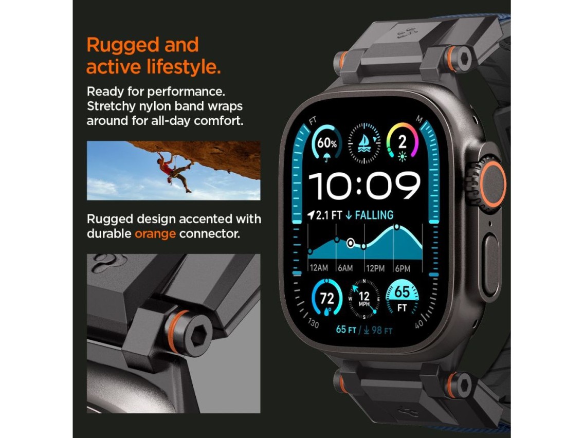 Correa Spigen DuraPro Armor para Apple Watch de 44/45/46/49 mm - Azul marino
