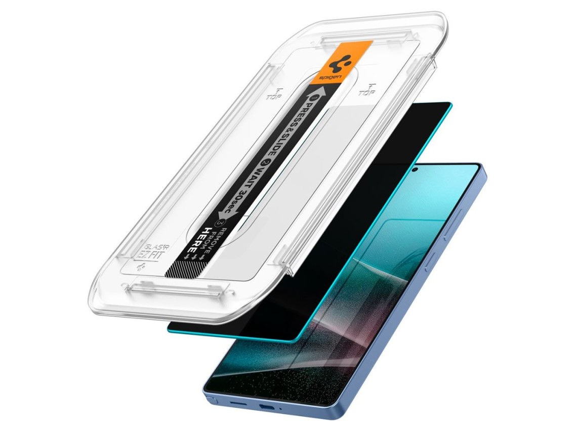 Paquete de 2 láminas de privacidad Spigen Glas.TR "Ez Fit" para Samsung Galaxy S25 Ultra
