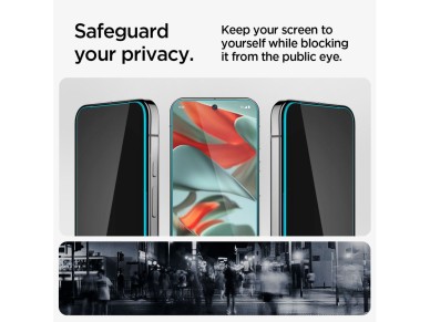 Paquete de 2 protectores de pantalla Spigen Glas.TR "Ez Fit" Privacy Glass para Google Pixel 9 Pro X