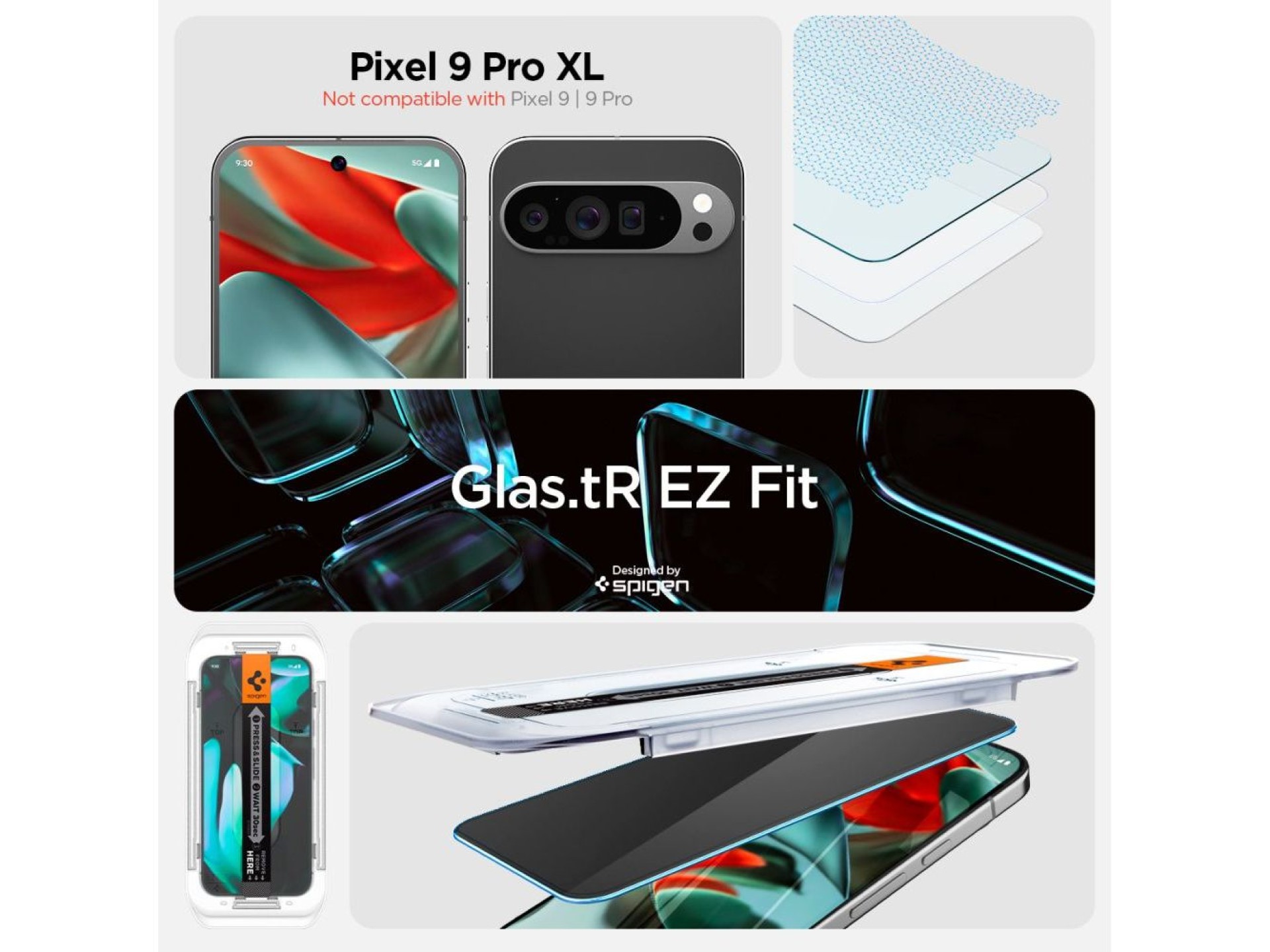Paquete de 2 protectores de pantalla Spigen Glas.TR