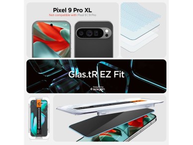 Paquete de 2 protectores de pantalla Spigen Glas.TR "Ez Fit" Privacy Glass para Google Pixel 9 Pro X