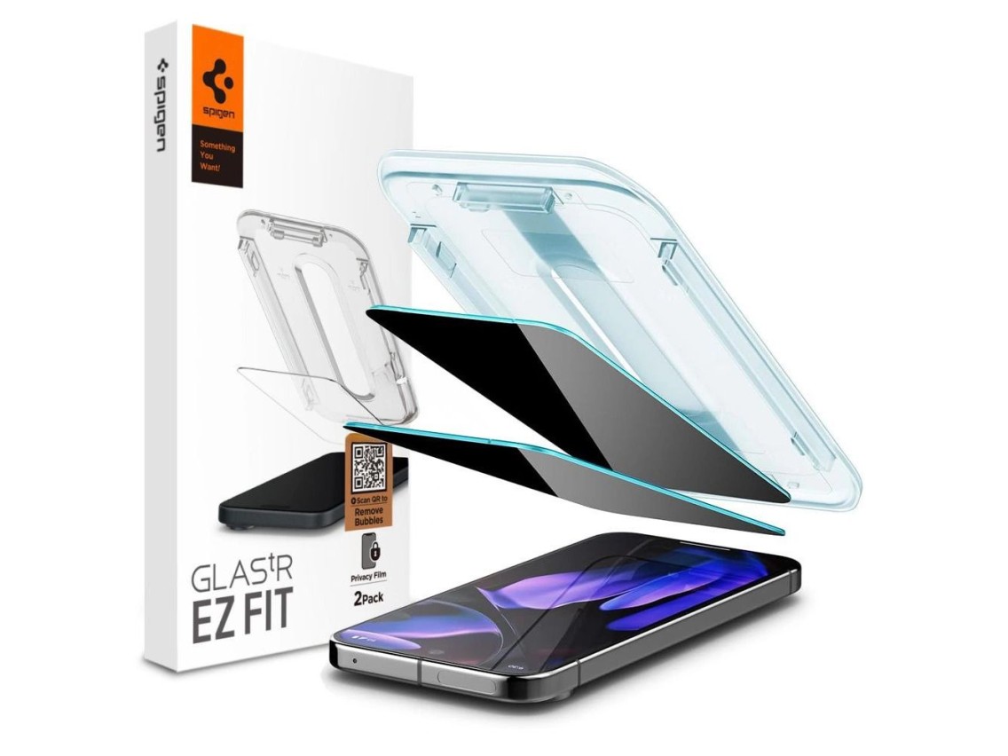 Spigen Glas.TR "Ez Fit" Privacy HD 2-pack privacy glass for Google Pixel 9 / 9 Pro