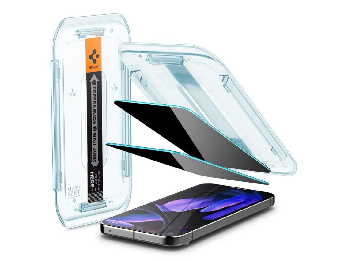 Spigen Glas.TR "Ez Fit" Privacy HD 2-pack privacy glass for Google Pixel 9 / 9 Pro