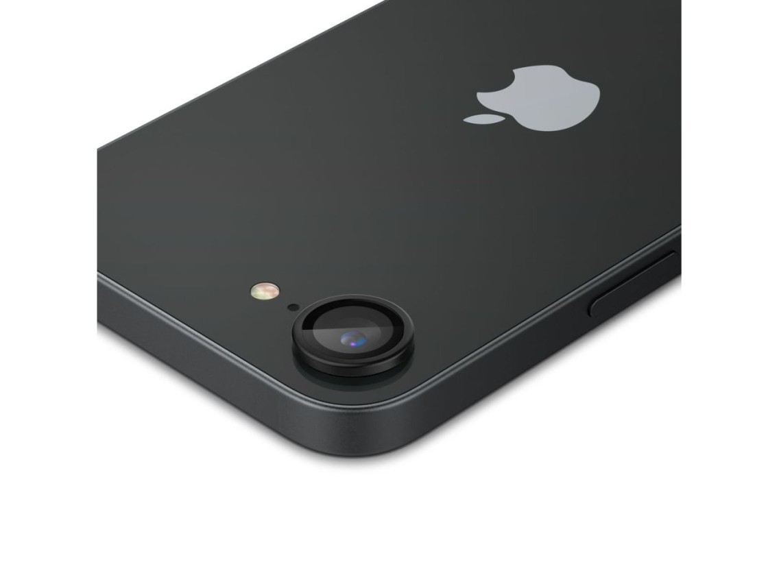 Spigen Optik Pro GLAS.TR "Ez Fit" Camera Cover 2-pack for iPhone 16e / 17e - Black