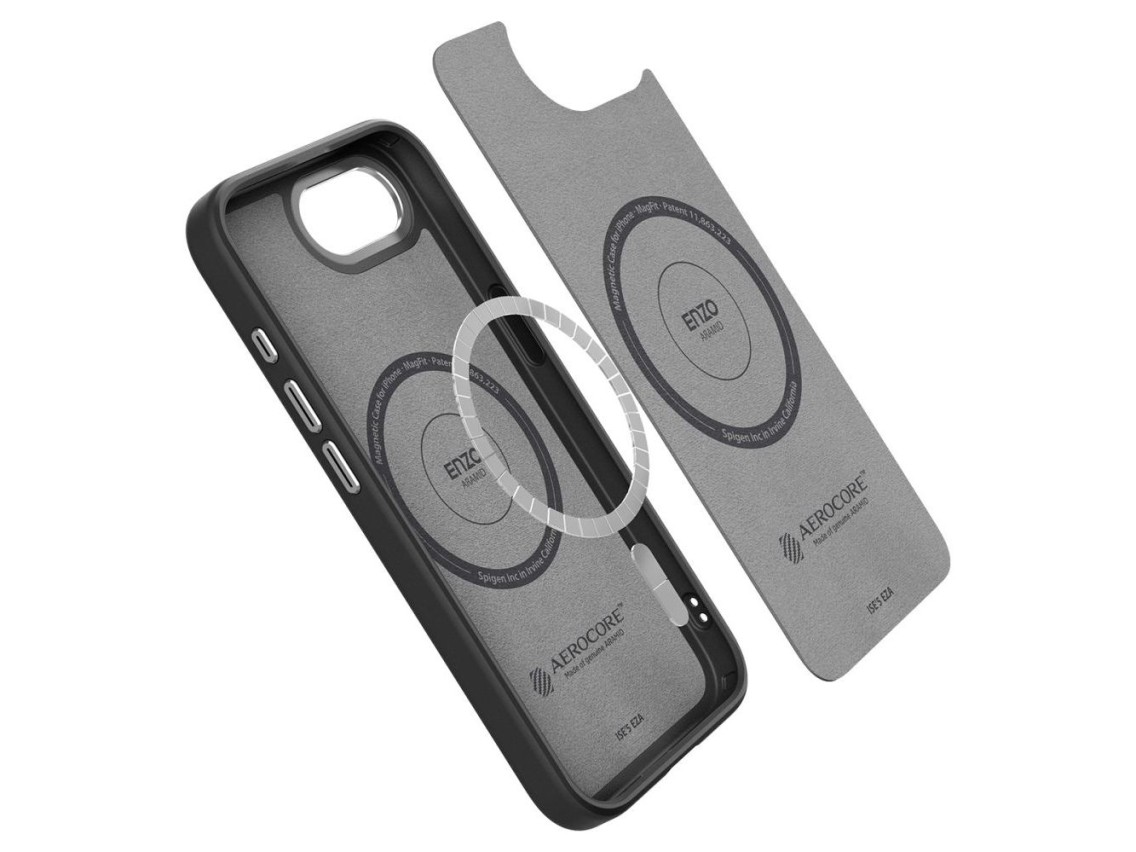 Funda Spigen Enzo Aramid MagSafe para iPhone 16e / 17e - Negra