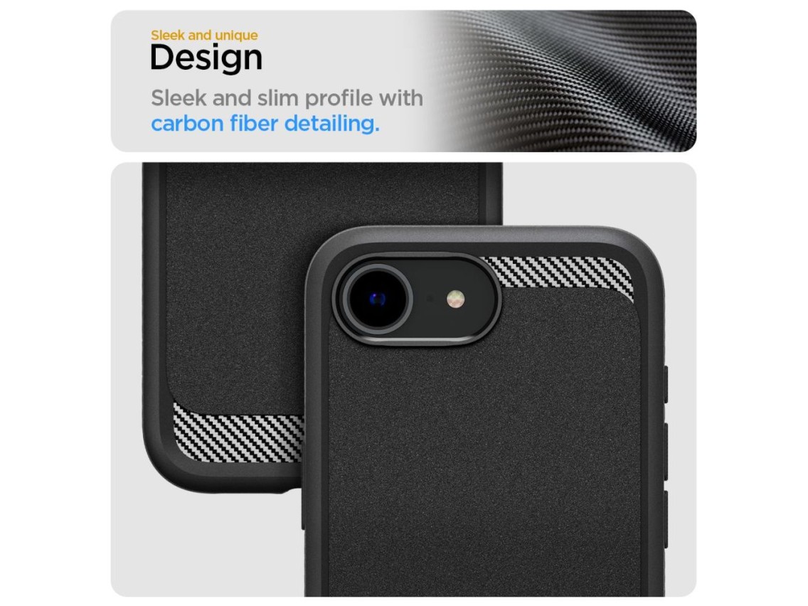 Spigen Rugged Armor MagSafe case for iPhone 16e / 17e - black