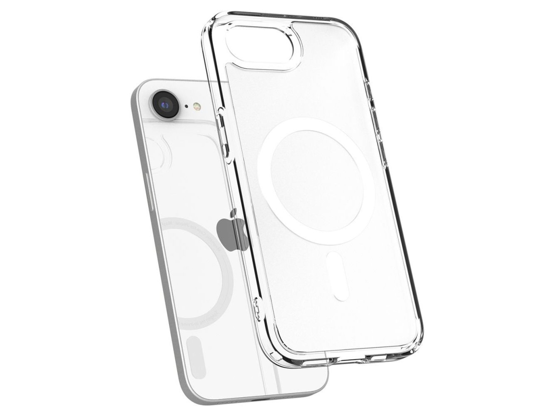 Funda Spigen Ultra Hybrid MagSafe para iPhone 16e / 17e - Blanca, translúcida
