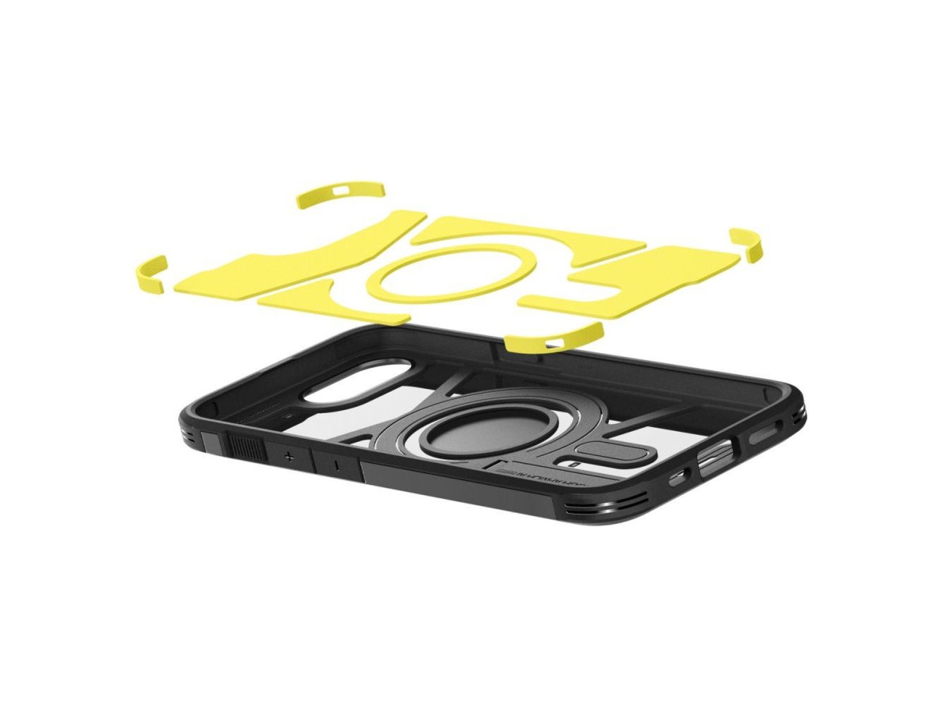 Funda Spigen Tough Armor con MagSafe para iPhone 16e / 17e con soporte - Negra