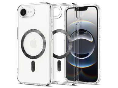 Funda Spigen Ultra Hybrid MagSafe para iPhone 16e / 17e, fibra de carbono - Transparente Funda Spigen Ultra Hybrid MagSafe para iPhone 16e / 17e, fibra de carbono - Transparente