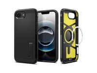 Funda Spigen Tough Armor con MagSafe para iPhone 16e / 17e con soporte - Negra