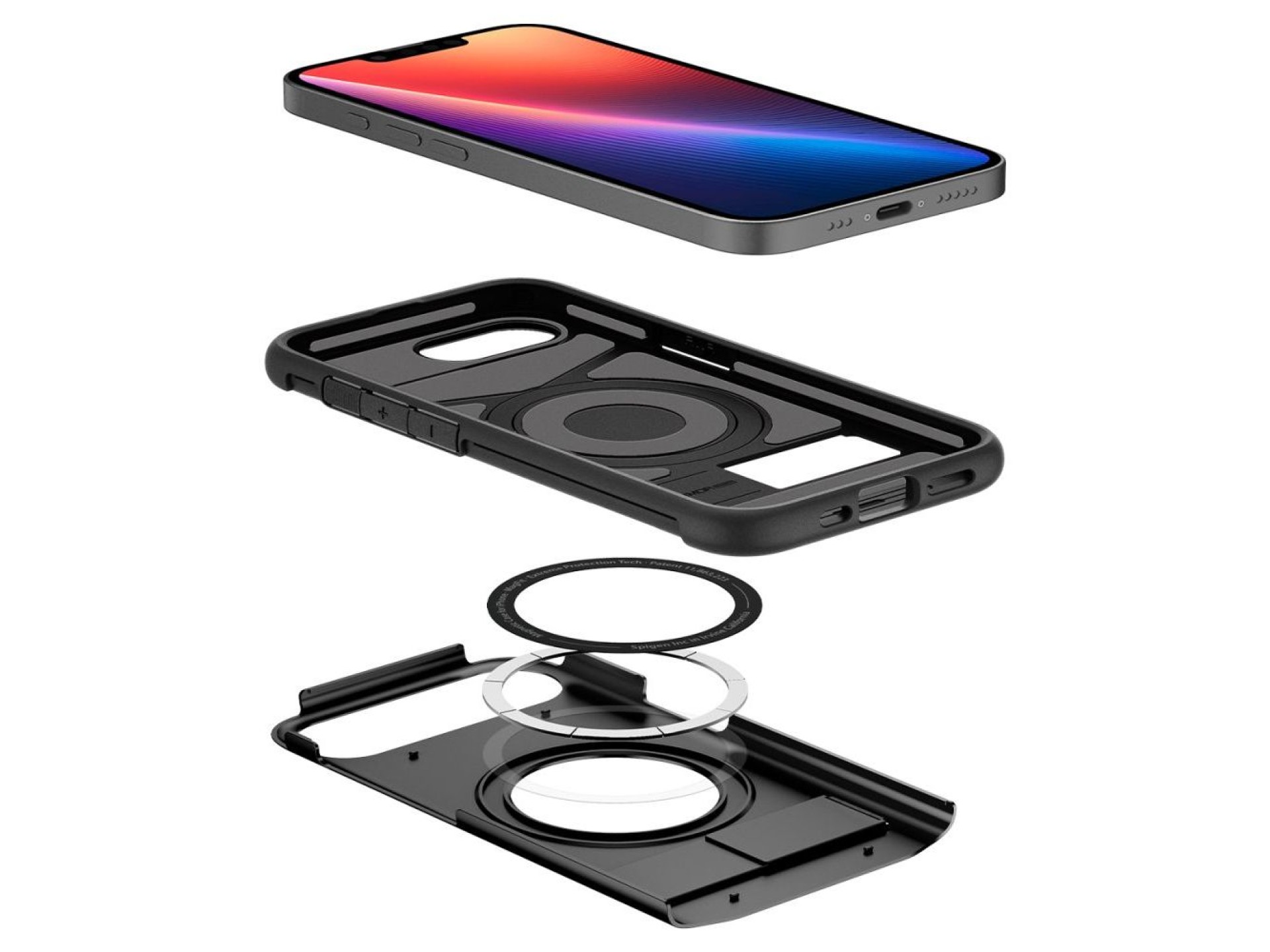 Capa Spigen Slim Armor MagSafe para iPhone 16e / 17e - Preta