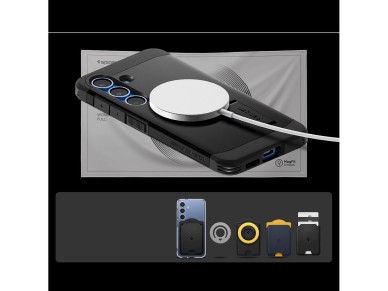 Spigen Tough Armor MagSafe case for Samsung Galaxy S25 - black Spigen Tough Armor MagSafe case for Samsung Galaxy S25 - black