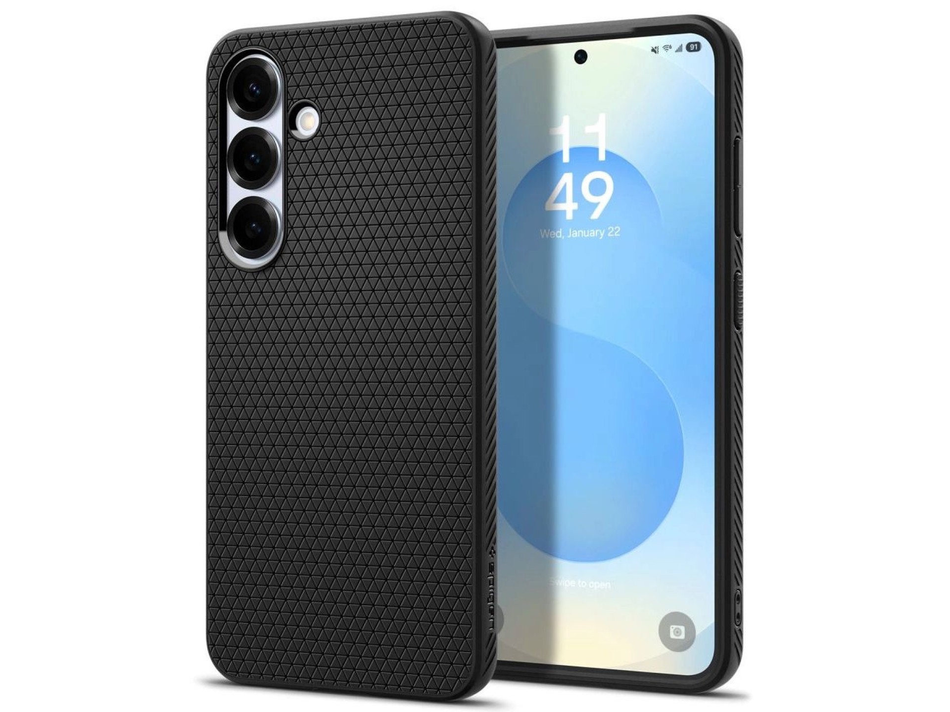 Funda Spigen Liquid Air para Samsung Galaxy S25 - Negro mate
