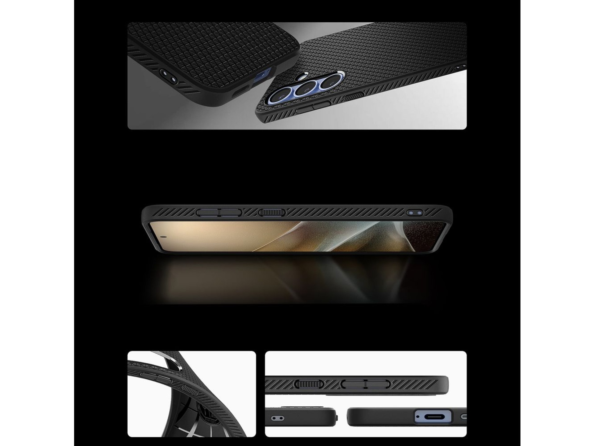 Funda Spigen Liquid Air para Samsung Galaxy S25+ - Negro mate
