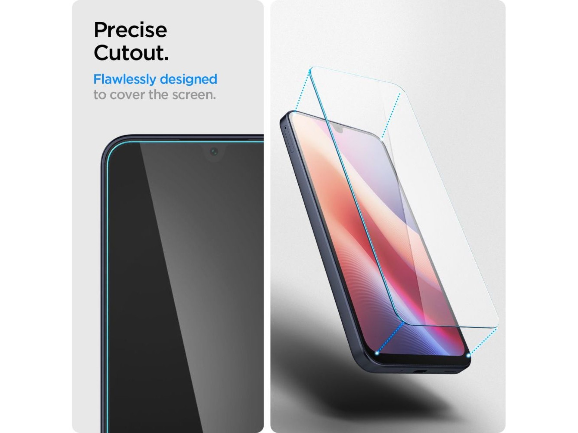 Protector de pantalla de vidrio templado Spigen Glas.tR Slim (paquete de 2) para Samsung Galaxy A16