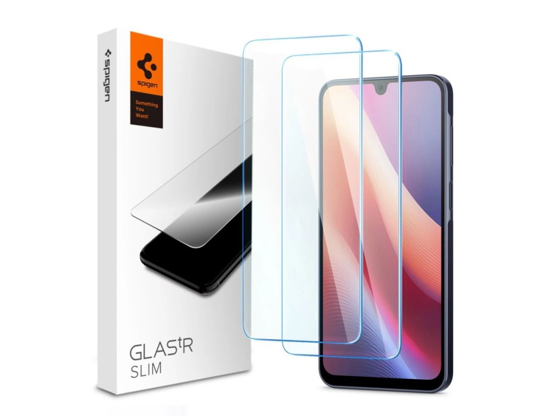Protector de pantalla de vidrio templado Spigen Glas.tR Slim (paquete de 2) para Samsung Galaxy A16