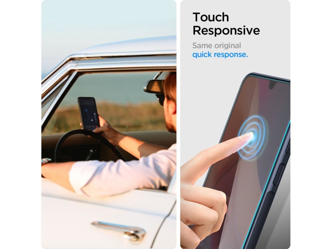 Protector de pantalla de vidrio templado Spigen Glas.tR Slim (paquete de 2) para Samsung Galaxy A16