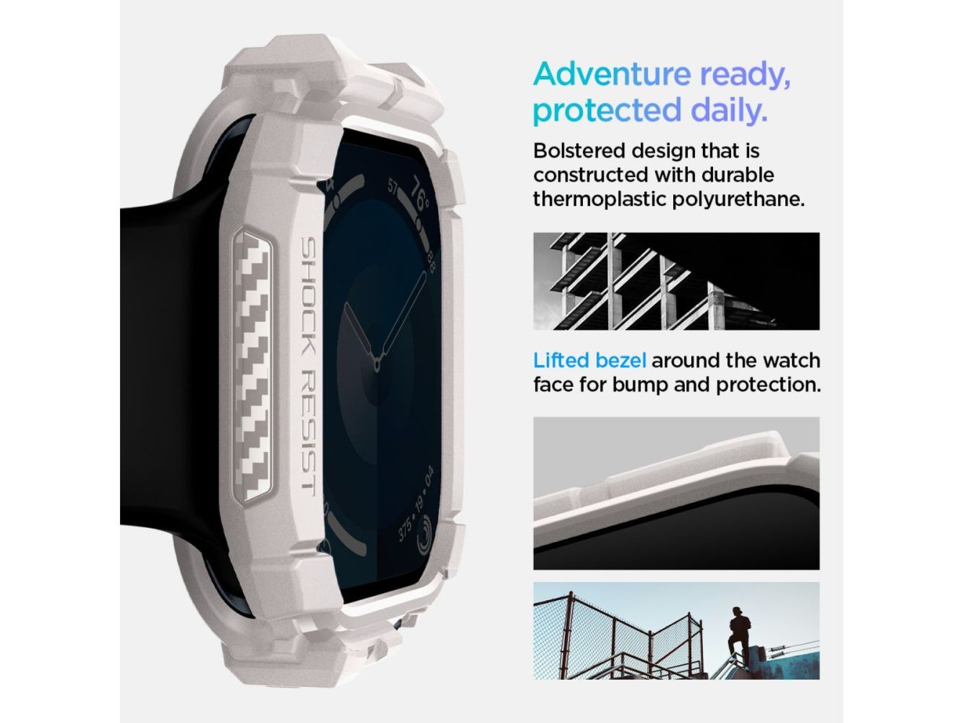 Pulseira Spigen Rugged Armor para Apple Watch 10 46mm - Bege