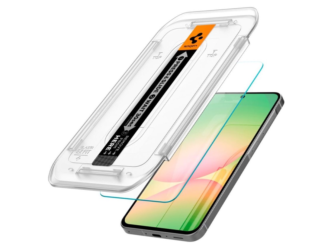 Protector de pantalla de vidrio templado Spigen Glas.tR EZ Fit para Samsung Galaxy S24 FE (2 unidade