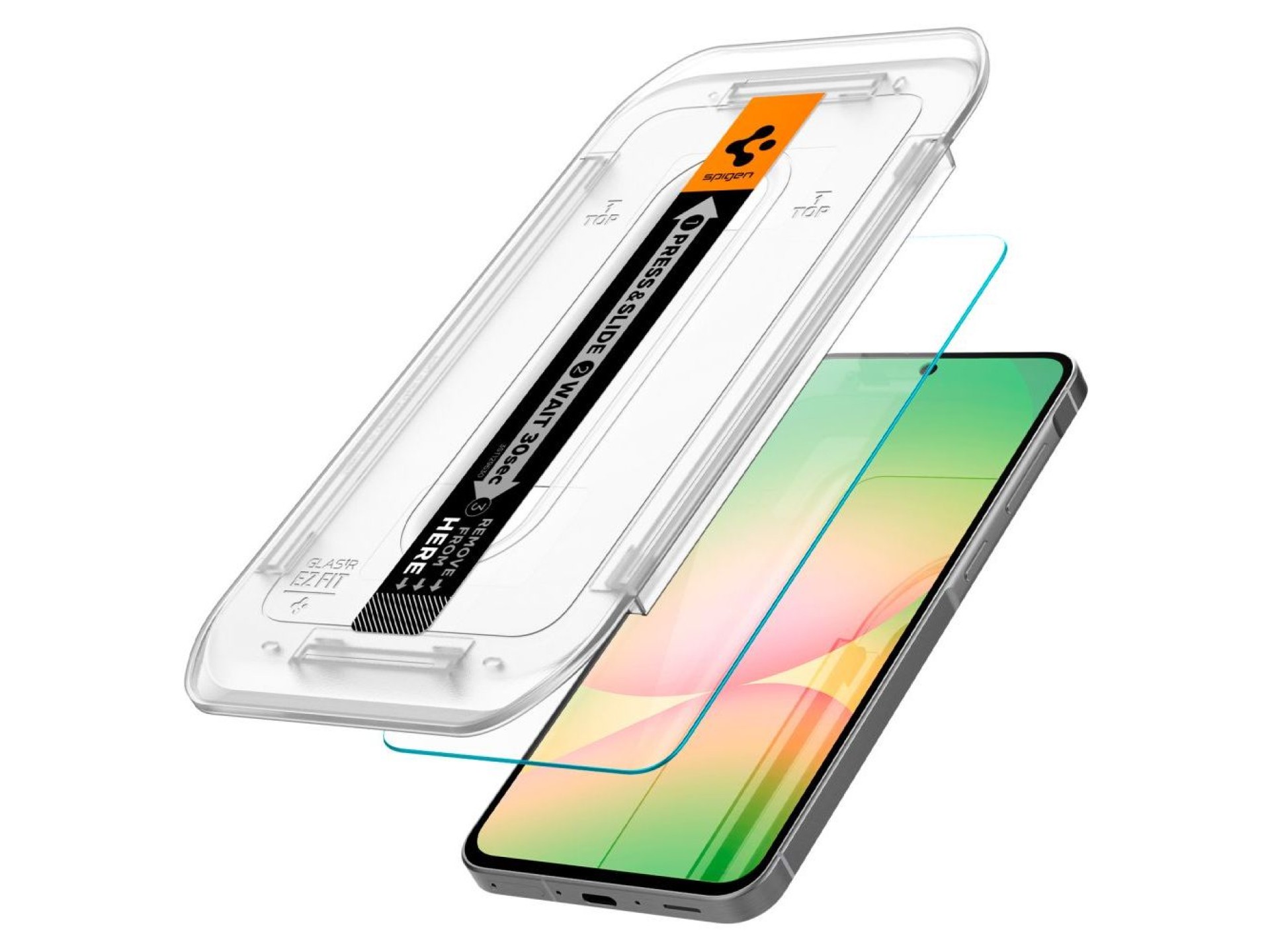 Protector de pantalla de vidrio templado Spigen Glas.tR EZ Fit para Samsung Galaxy S24 FE (2 unidade