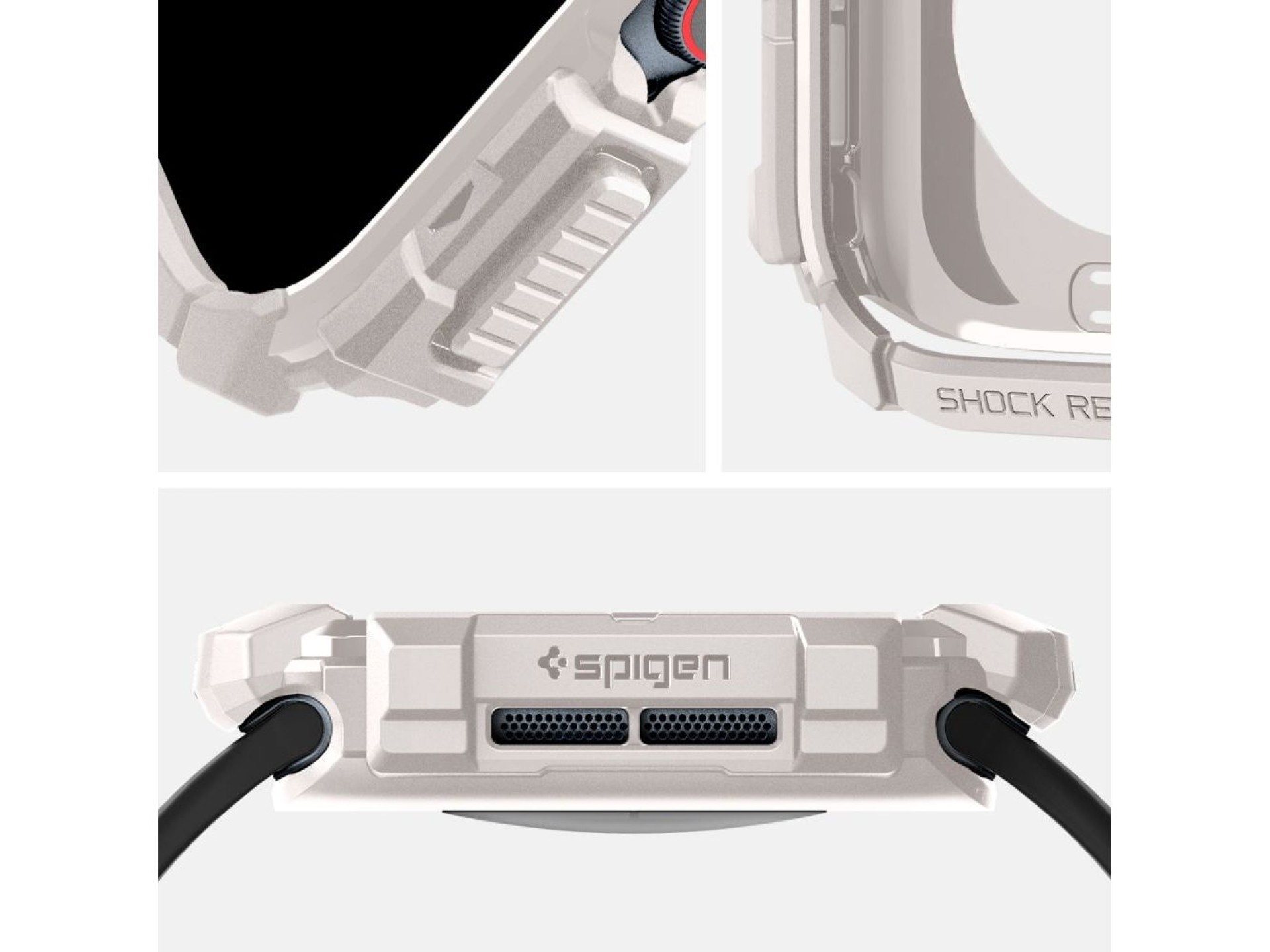 Pulseira Spigen Rugged Armor para Apple Watch 10 46mm - Bege