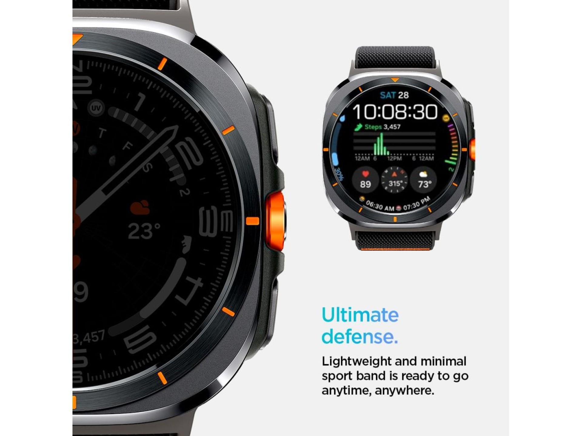 Correa Spigen Fit Lite para Galaxy Watch Ultra de 47 mm - Negra
